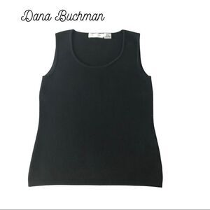 Dana Buchman BLACK SCOOP NECKLINE  SLEEVELESS TOP